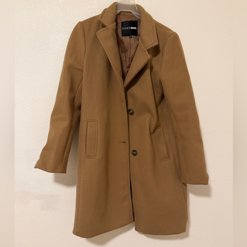 Tan Wool Blend Coat Fashion Nova